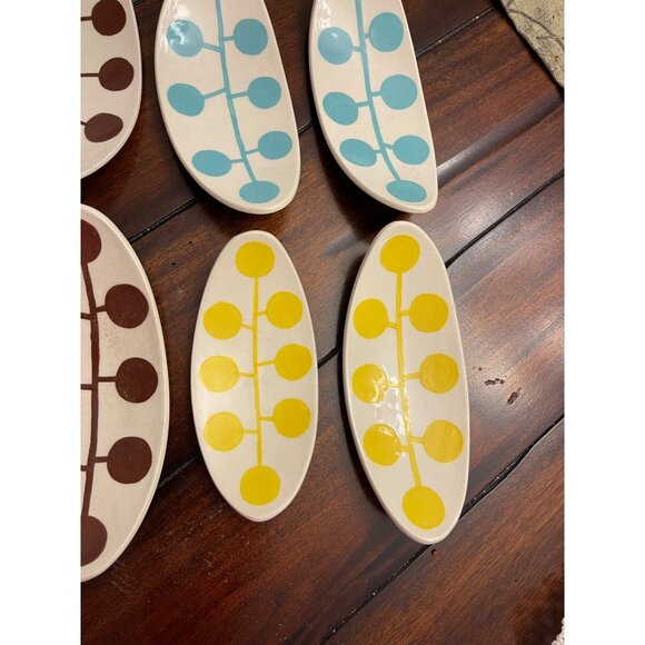 Mid Century Ceramic Bone Plates Sushi Condiment Eight - Picture 5 of 8